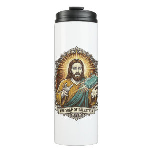 Jesus Dropped Slippery Soap Shower Clumsy Bathroom Thermal Tumbler