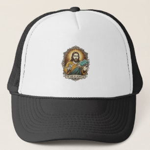 Jesus Dropped Slippery Soap Shower Clumsy Bathroom Trucker Hat