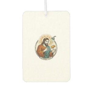 Jesus Dropped Slippery Soap Shower Tub Clumsy Humo Car Air Freshener