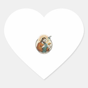 Jesus Dropped Slippery Soap Shower Tub Clumsy Humo Heart Sticker