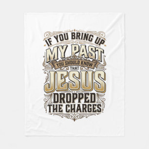 Jesus Dropped The Charges Vintage Christian Shirt Fleece Blanket