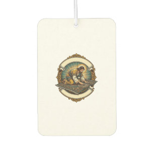 Jesus Dropped Tiny Screw Thick Carpet DIY Humor_1 Car Air Freshener