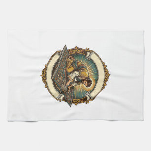 Jesus Dropped Tiny Screw Thick Carpet DIY Humor_1 Tea Towel