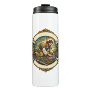 Jesus Dropped Tiny Screw Thick Carpet DIY Humor_1 Thermal Tumbler
