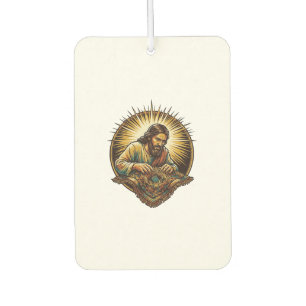 Jesus Dropped Tiny SD Card Lost Carpet Tech Humor_ Car Air Freshener