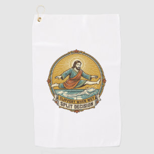 Jesus Dropped Wet Soap Sliding Bathroom Floor Clum Golf Towel