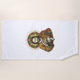 Jesus Dropped Wireless Earbud Under Desk Tech Clum Beach Towel