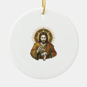 Jesus Dropped Wireless Earbud Under Desk Tech Clum Ceramic Tree Decoration