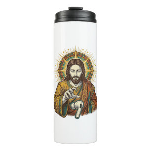 Jesus Dropped Wireless Earbud Under Desk Tech Clum Thermal Tumbler
