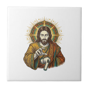 Jesus Dropped Wireless Earbud Under Desk Tech Clum Tile