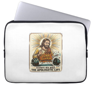 Jesus Dropping Heavy Dumbbell Loudly Gym Lunk Alar Laptop Sleeve