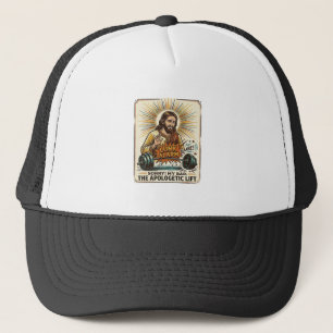 Jesus Dropping Heavy Dumbbell Loudly Gym Lunk Alar Trucker Hat