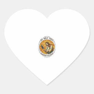 Jesus Dropping Shampoo Bottle On Foot Shower Pain Heart Sticker