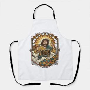 Jesus Drunk Online Shopping Receipt Morning After Apron