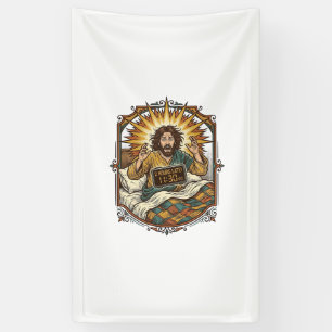 Jesus Drunk Online Shopping Receipt Morning After Banner