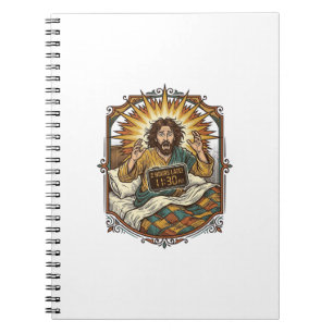 Jesus Drunk Online Shopping Receipt Morning After  Notebook
