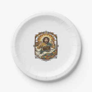 Jesus Drunk Online Shopping Receipt Morning After Paper Plate