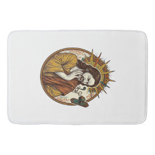 Jesus Earbud Cord Caught Doorknob Ripped Out Gym H Bath Mat