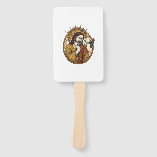 Jesus Earbud Cord Caught Doorknob Ripped Out Gym H Hand Fan
