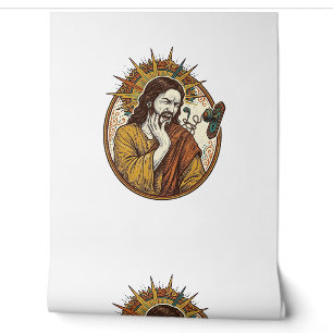 Jesus Earbud Cord Caught Doorknob Ripped Out Gym H Wallpaper