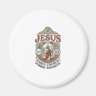 Jesus Early Church Symbol Aesthetic Jesus Early Ch Magnet