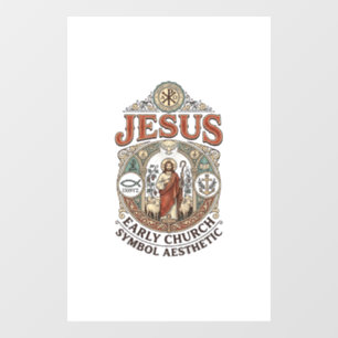 Jesus Early Church Symbol Aesthetic Jesus Early Ch Window Cling