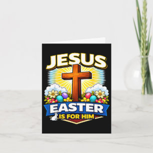Jesus easter is for christian cross resurrection card