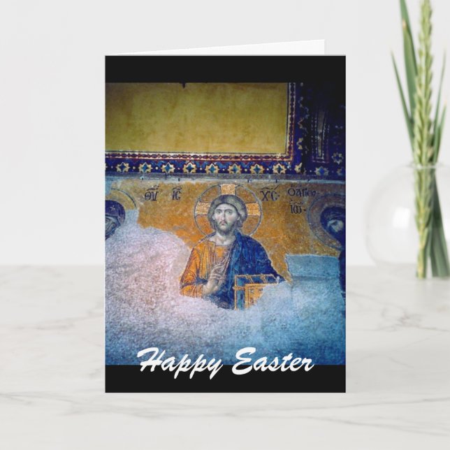 jesus easter mural holiday card (Front)