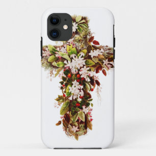 Jesus Easter Sunday Flowering cross iPhone 11 Case