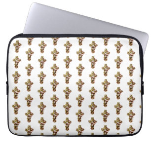 Jesus Easter Sunday Flowering cross  Laptop Sleeve
