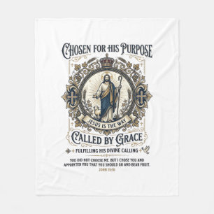 Jesus Electrician Shirt Faith Based Design_1 Fleece Blanket