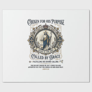 Jesus Electrician Shirt Faith Based Design_1 Wrapping Paper
