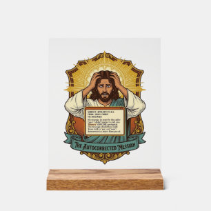 Jesus Email Typo Auto Correct Disaster Corporate O Acrylic Sign
