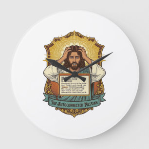 Jesus Email Typo Auto Correct Disaster Corporate O Large Clock