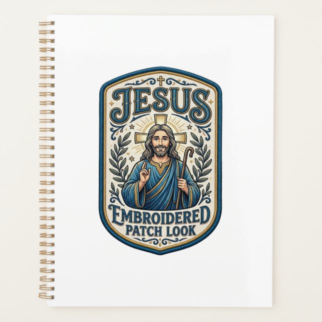 Jesus Embroidered Patch Look Jesus Embroidered Pat Planner (Front)