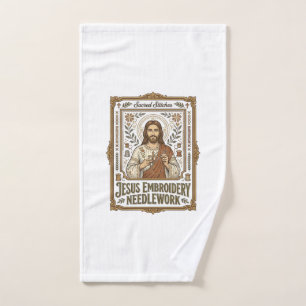 Jesus Embroidery Needlework Jesus Embroidery Needl Hand Towel