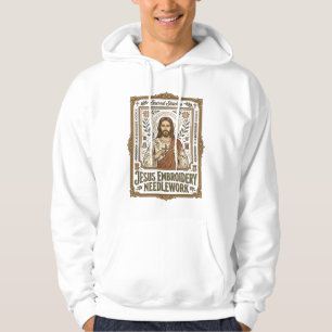 Jesus Embroidery Needlework Jesus Embroidery Needl Hoodie