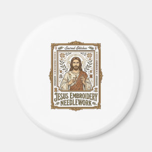 Jesus Embroidery Needlework Jesus Embroidery Needl Magnet