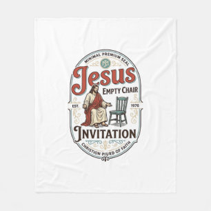 Jesus Empty Chair Invitation Jesus Empty Chair Inv Fleece Blanket