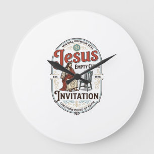 Jesus Empty Chair Invitation Jesus Empty Chair Inv Large Clock