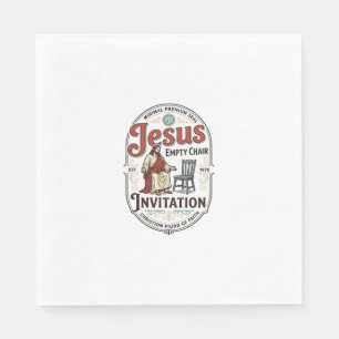Jesus Empty Chair Invitation Jesus Empty Chair Inv Napkin