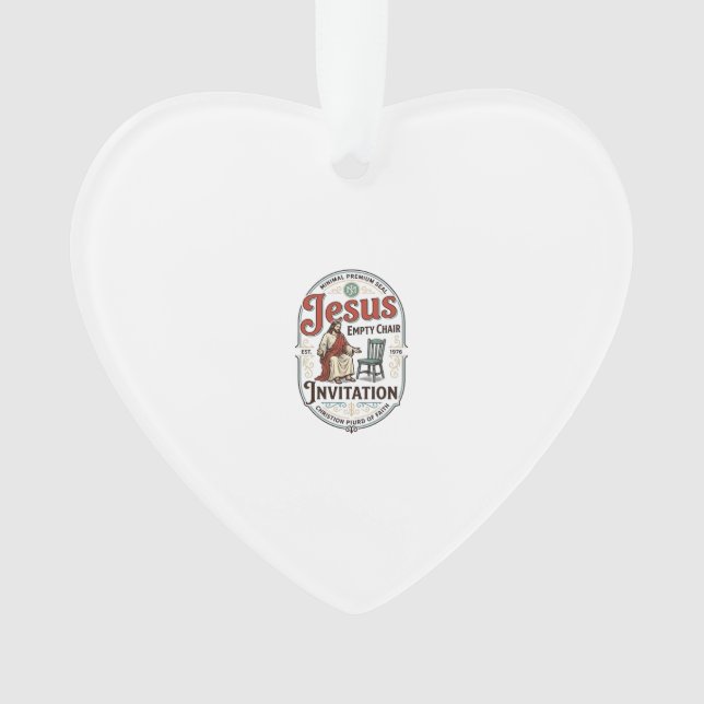 Jesus Empty Chair Invitation Jesus Empty Chair Inv Ornament (Front)