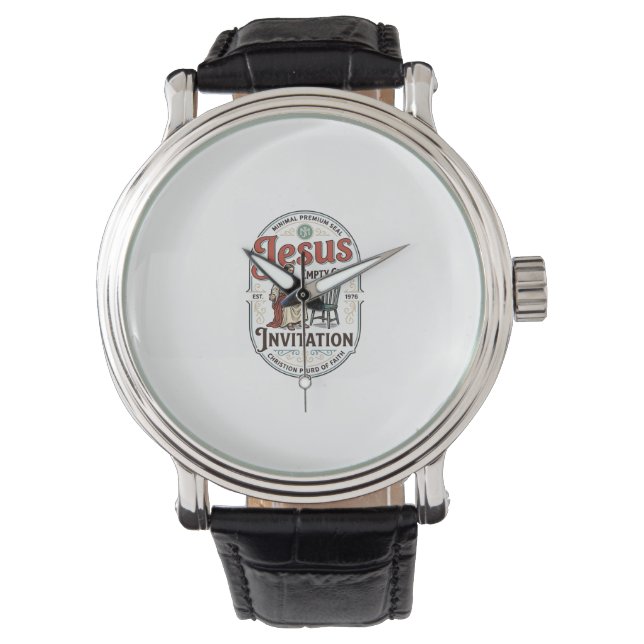 Jesus Empty Chair Invitation Jesus Empty Chair Inv Watch (Front)