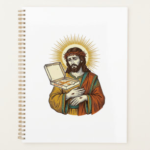 Jesus Empty Pizza Box Fridge Betrayal Food Humor_1 Planner