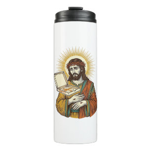 Jesus Empty Pizza Box Fridge Betrayal Food Humor_1 Thermal Tumbler