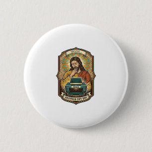 Jesus Empty Printer Paper Tray Office Work Annoyan 6 Cm Round Badge