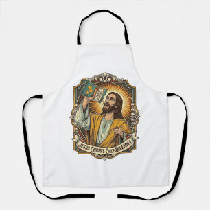 Jesus Empty Tortilla Chip Bag Drunk Munchies Party Apron