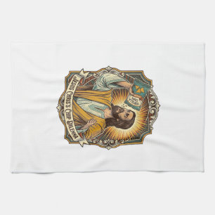 Jesus Empty Tortilla Chip Bag Drunk Munchies Party Tea Towel
