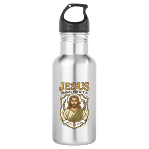 Jesus Enamel Pin Style Jesus Enamel Pin Christian 532 Ml Water Bottle