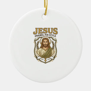 Jesus Enamel Pin Style Jesus Enamel Pin Christian Ceramic Tree Decoration